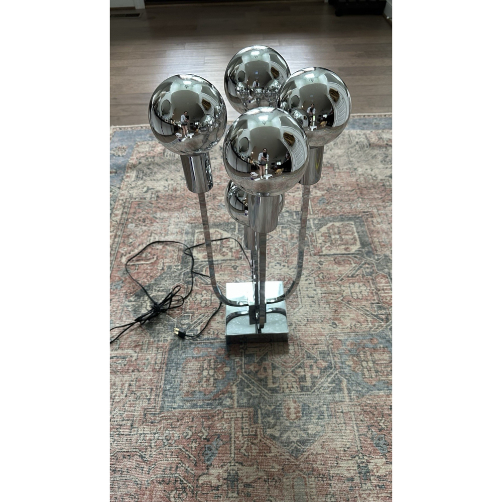 Robert Sonneman 1960-1970s Rare Chrome Bubble Lamp - Picture 7 of 11